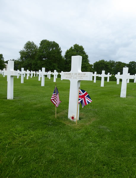 Paul DeBrular's grave 4th June 2019